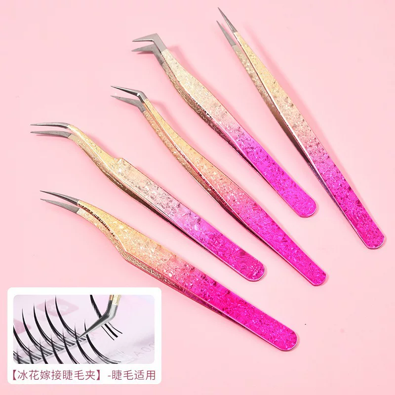 False eyelashes, tweezers for eyelashes, eyelash curler for extension