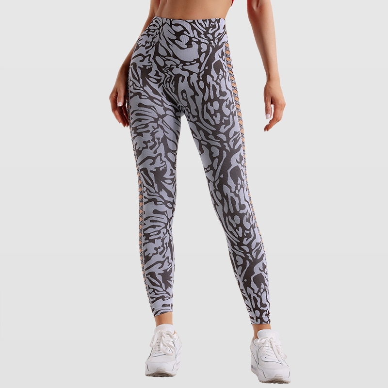 Nuevos pantalones de yoga de cadera de melocotón huecos, pantalones deportivos antideslizantes de cintura alta para mujer, pantalones de fondo deportivo de fitness para correr