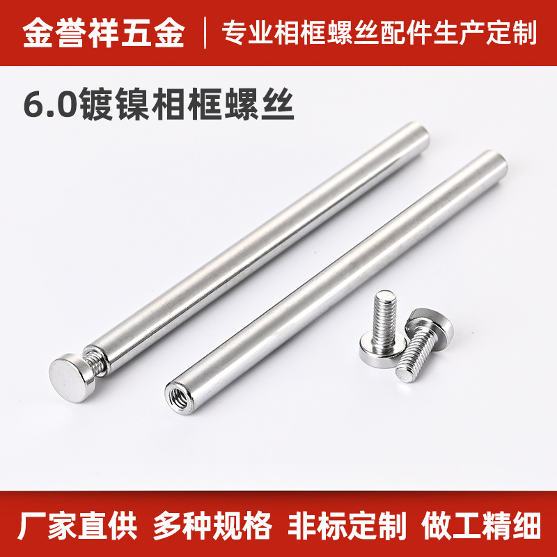 亚克力相框螺丝广告钉6*63亚克力相框螺丝镀镍广告螺丝钉螺丝批发