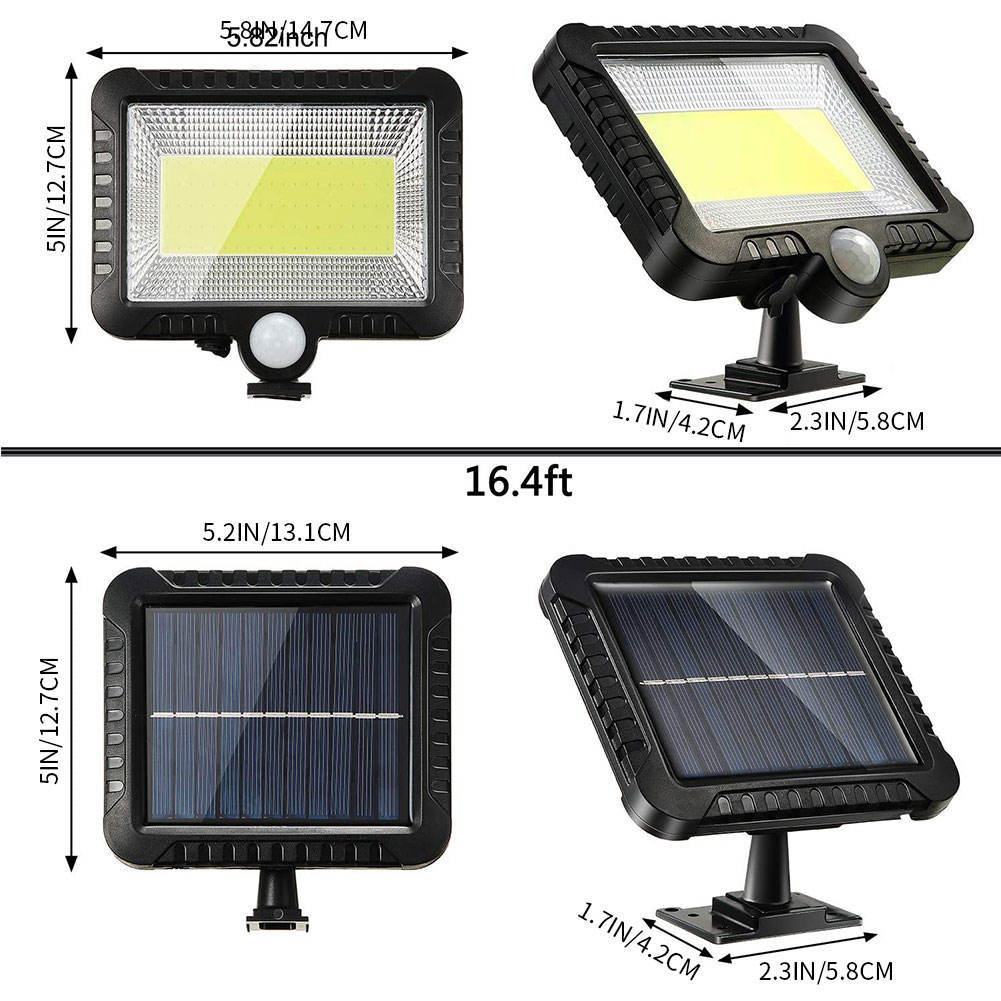 56led luz solar de pared dividida luz de inducción corporal iluminación doméstica al aire libre luz de calle COB lámpara de patio impermeable
