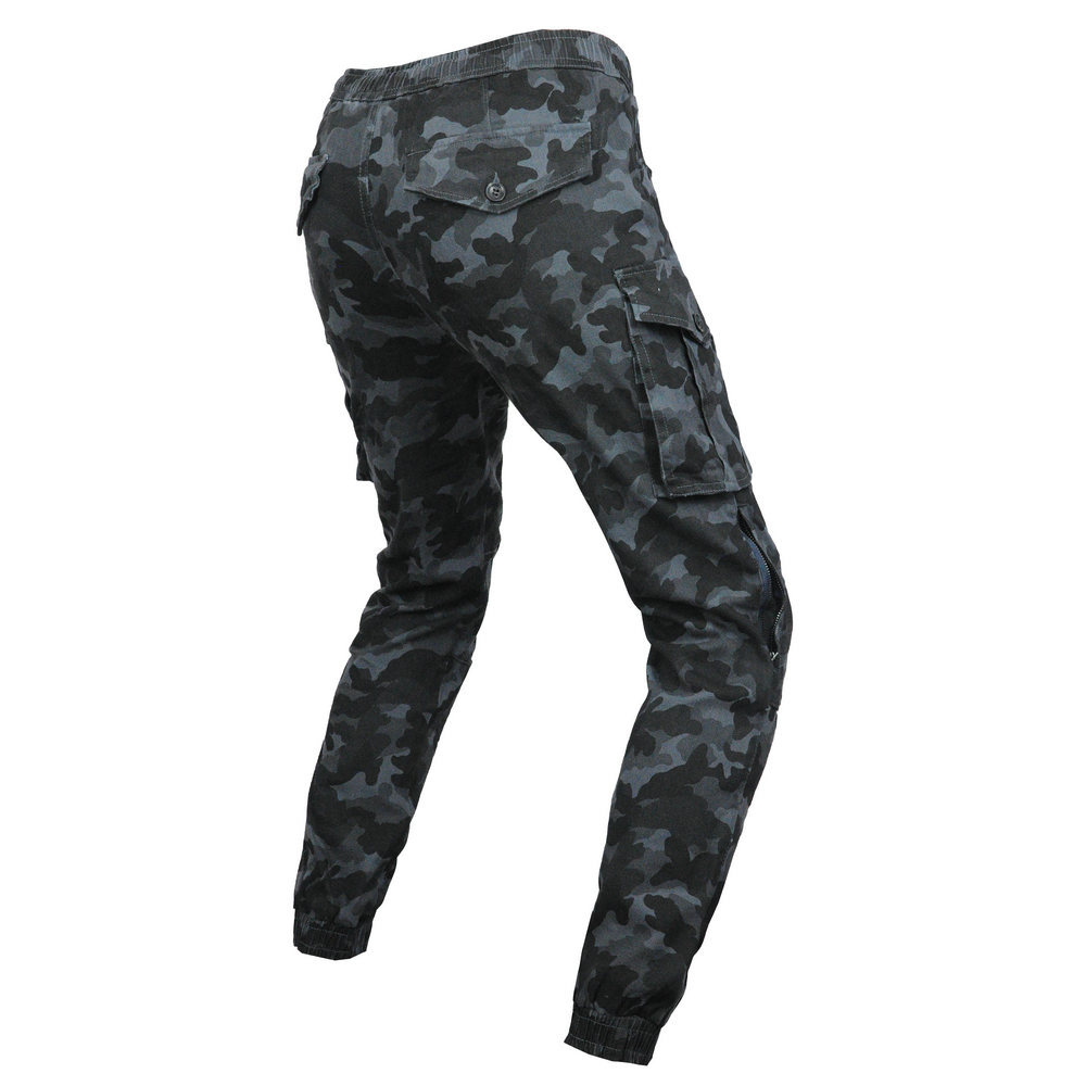Pantalones de motocicleta Four Seasons pantalones casuales delgados monos de camuflaje negro pantalones de montar en motocicleta hombres y mujeres equipo de protección ajustable