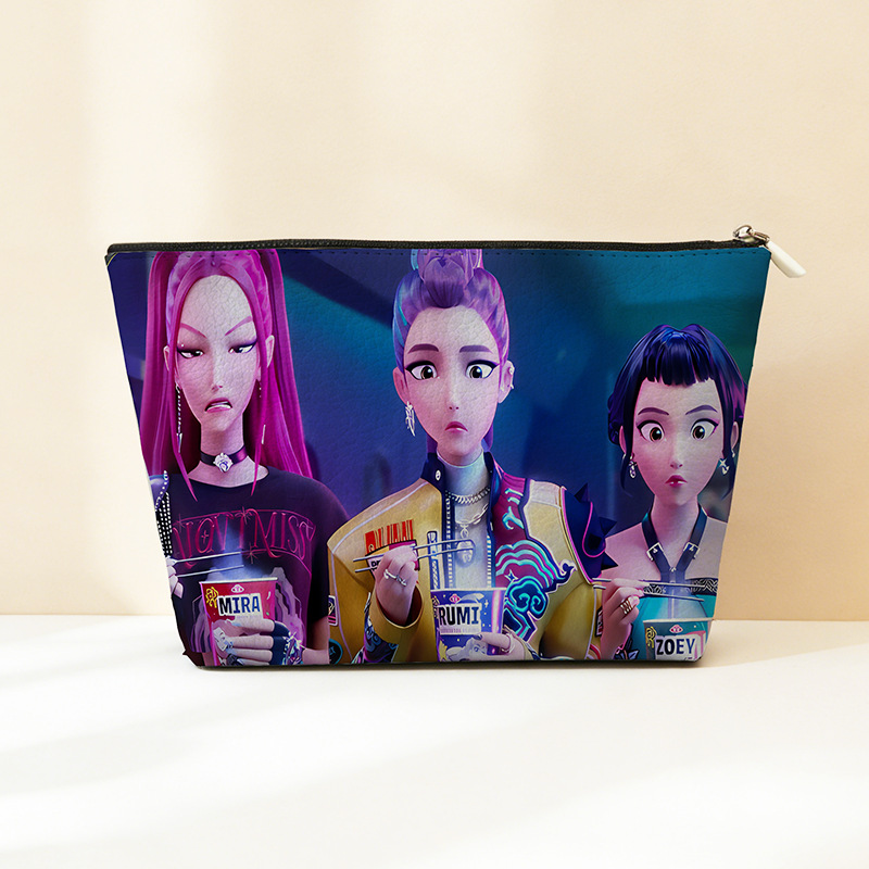 Explosión transfronteriza PU cuero caza de brujas bolsa de almacenamiento impermeable bolsa de maquillaje portátil bolsa de almacenamiento con cremallera bolsa pequeña
