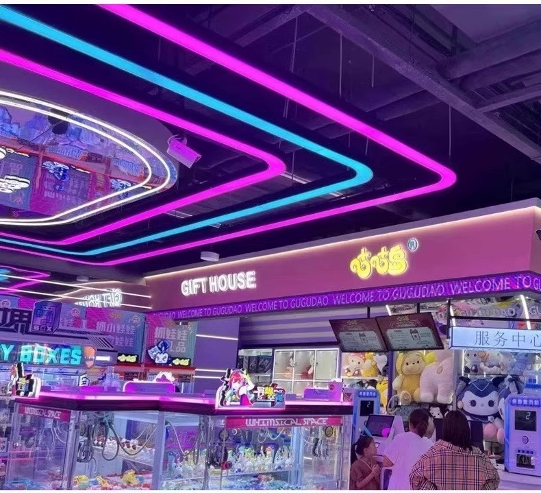 Ciudad de juegos electrónicos módulo de luces de juegos electrónicos parque de juegos de marea espacio centro comercial sala de baile internet café tienda modelado luz