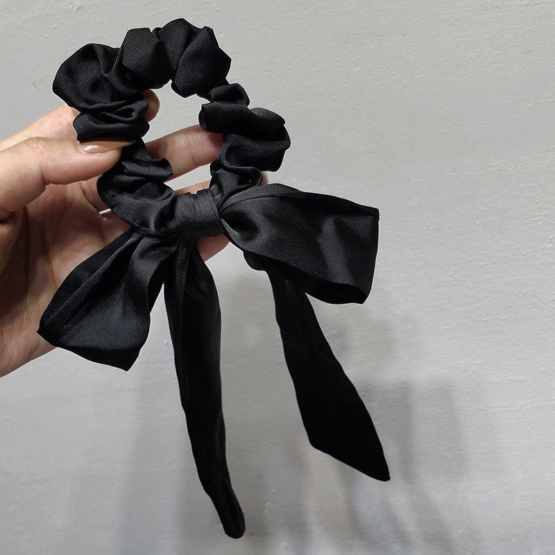 Simple Solid Color Rubber Band Bow Hair Scrunchies Wholesale display picture 2