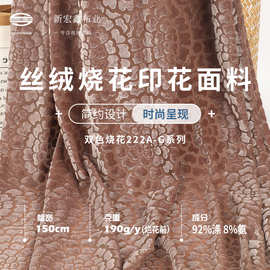 现货韩国绒50D丝绒双色烧花烂花布 锦纶时尚旗袍连衣裙靠枕金丝绒