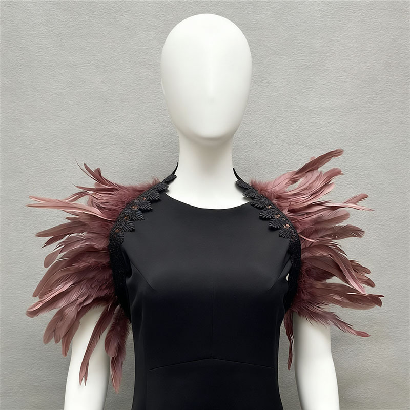 Amazon plumas mantel luchador show traje gladiador vestido estilo vikingo carnaval antiguo abrigo aristocrático TK