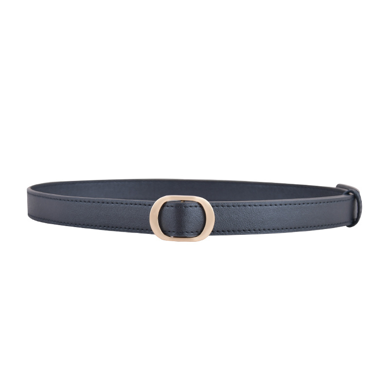 Cinturón vintage de mujer con hebilla dorada accesorio cuero pu_voghion.com