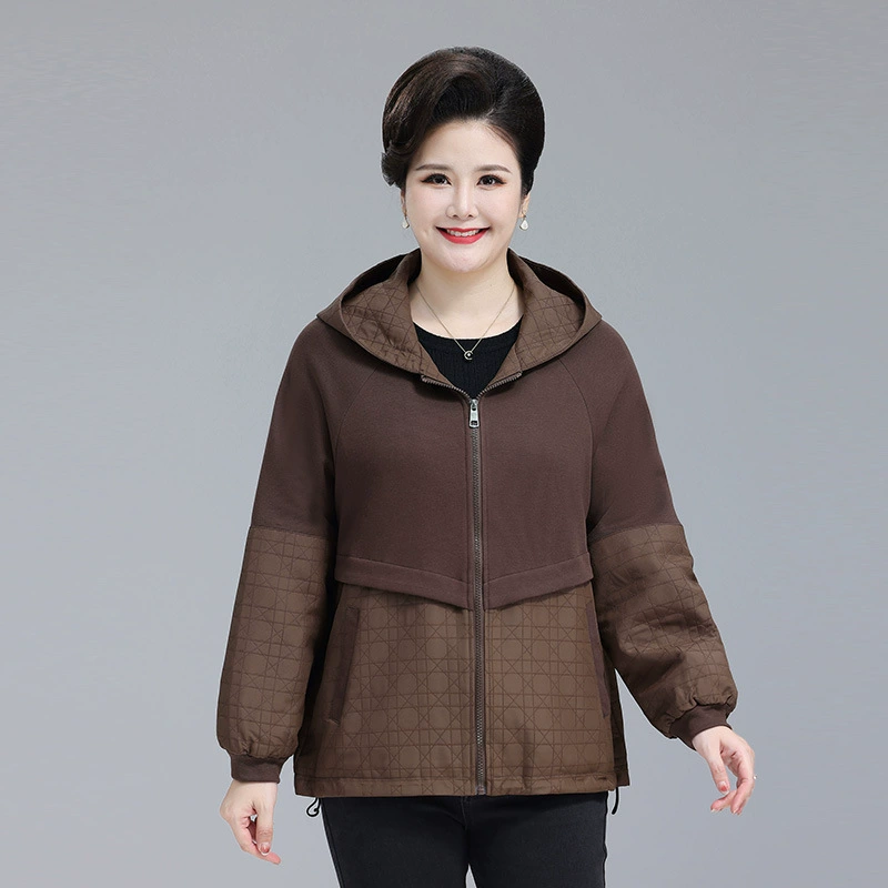 Autumn jacket for mother, fashionable trench coat, for middle age, western style