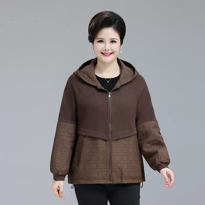 Autumn jacket for mother, fashionable trench coat, for middle age, western style