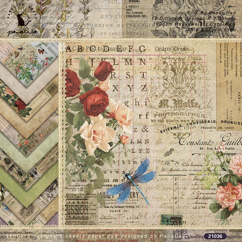 DIY album sculpting this hand ledmine paper card card to make background paper 6 -inch single -sided pattern paper 21036