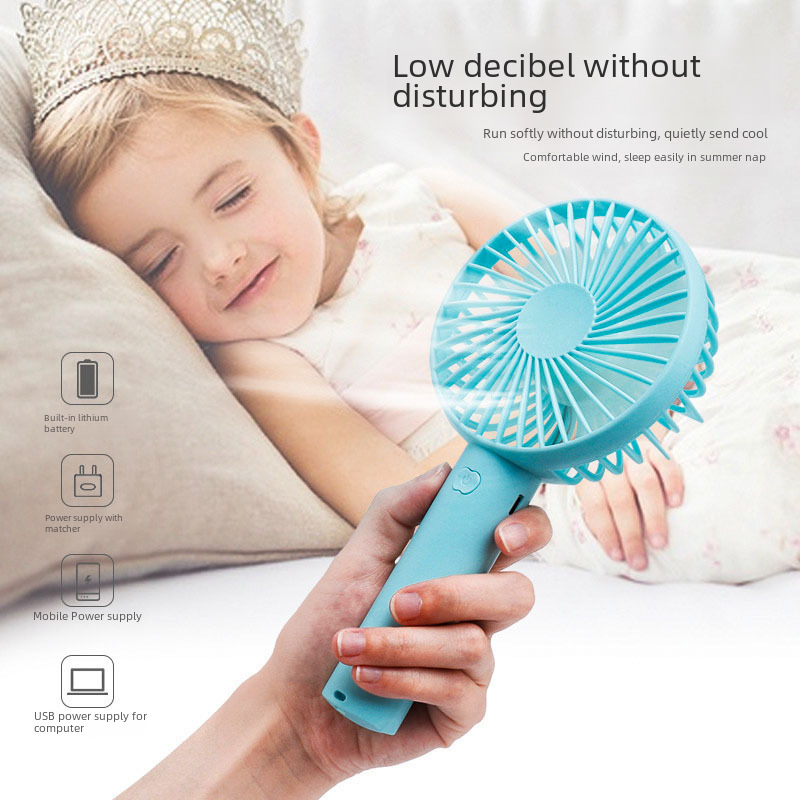 Handheld Fan Wholesale Mini Portable USB Small Desk Silent Powerful Electric Fan Gift Printing Logo