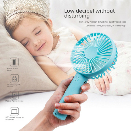 Handheld Fan Wholesale Mini Portable USB Small Desk Silent Powerful Electric Fan Gift Printing Logo