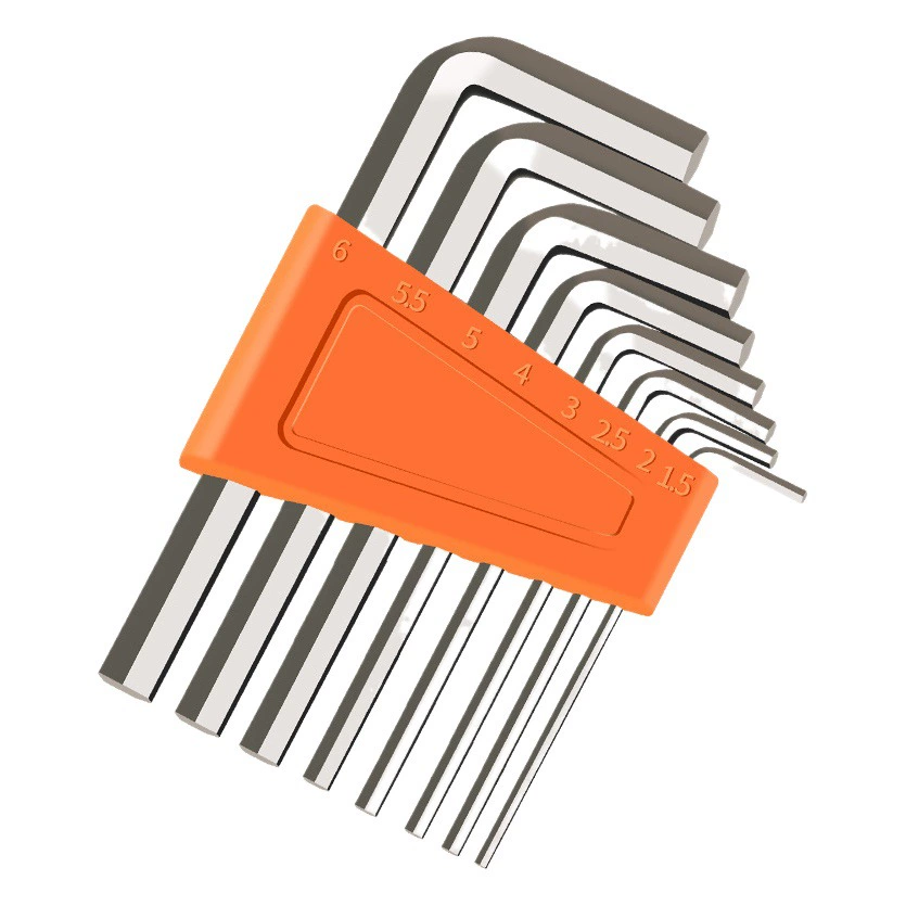 Шестигранный ключ подходит для восьми предметов, набор из пяти твердых никелированных оцинкованных коротких гаечных ключей, трансграничных шестигранных ключей