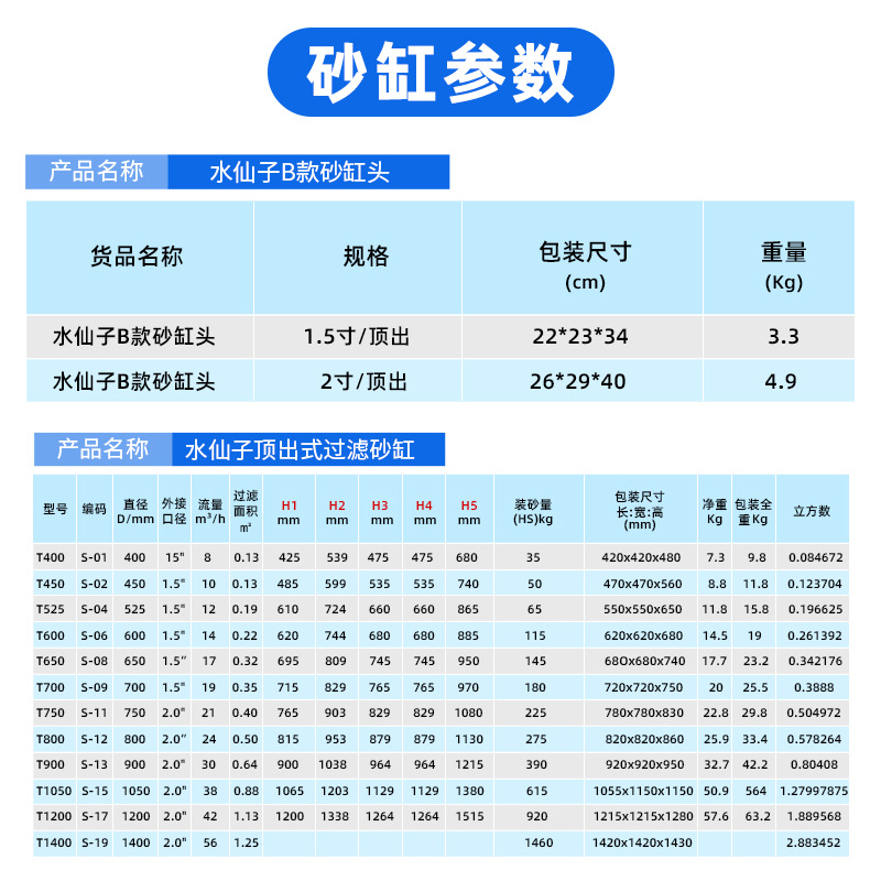 Filtro de piscina con tanque de arena de cuarzo, tipo B