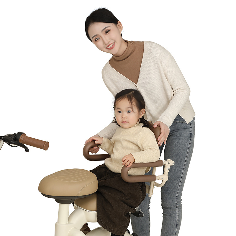 Electric car child seat front and rear folding seat rear child fence armrest battery car baby safety seat