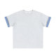 Jian Hengchao Brand American Short-sleeved T-shirt Men's Round Neck Top Loose Pure Cotton Sporty Style Couple's Summer Colorblock T-shirt for Women