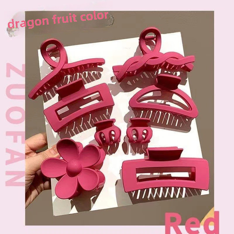 Zomer Explosies Kleur pak Grijp Clip Grote Eenvoudige Haarspeld Vrouwen Achterkant van het Hoofd Haarspeld High-end Shark Clip Hoofddeksel_voghion.com