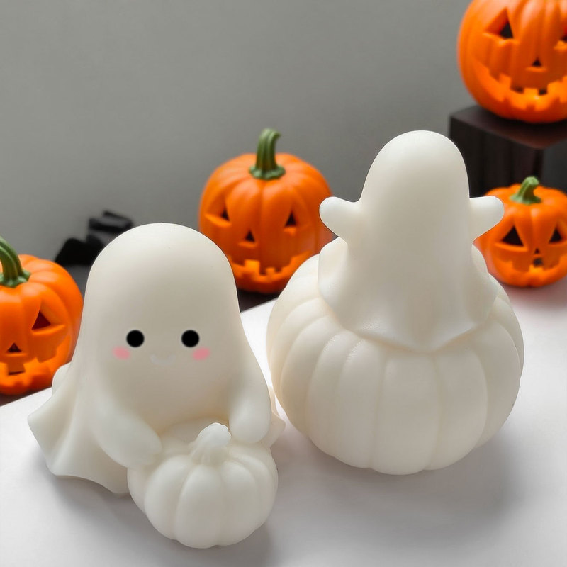 国境を越えたハロウィンのカボチャキャンドルシリコンモールドDIYアロマ石膏置物装飾品|undefined