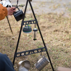 Mountain Fun Outdoor Aluminum Triangular Shelf Side Hook Multi-functional Storage Rack Tableware Rack Stable Clip