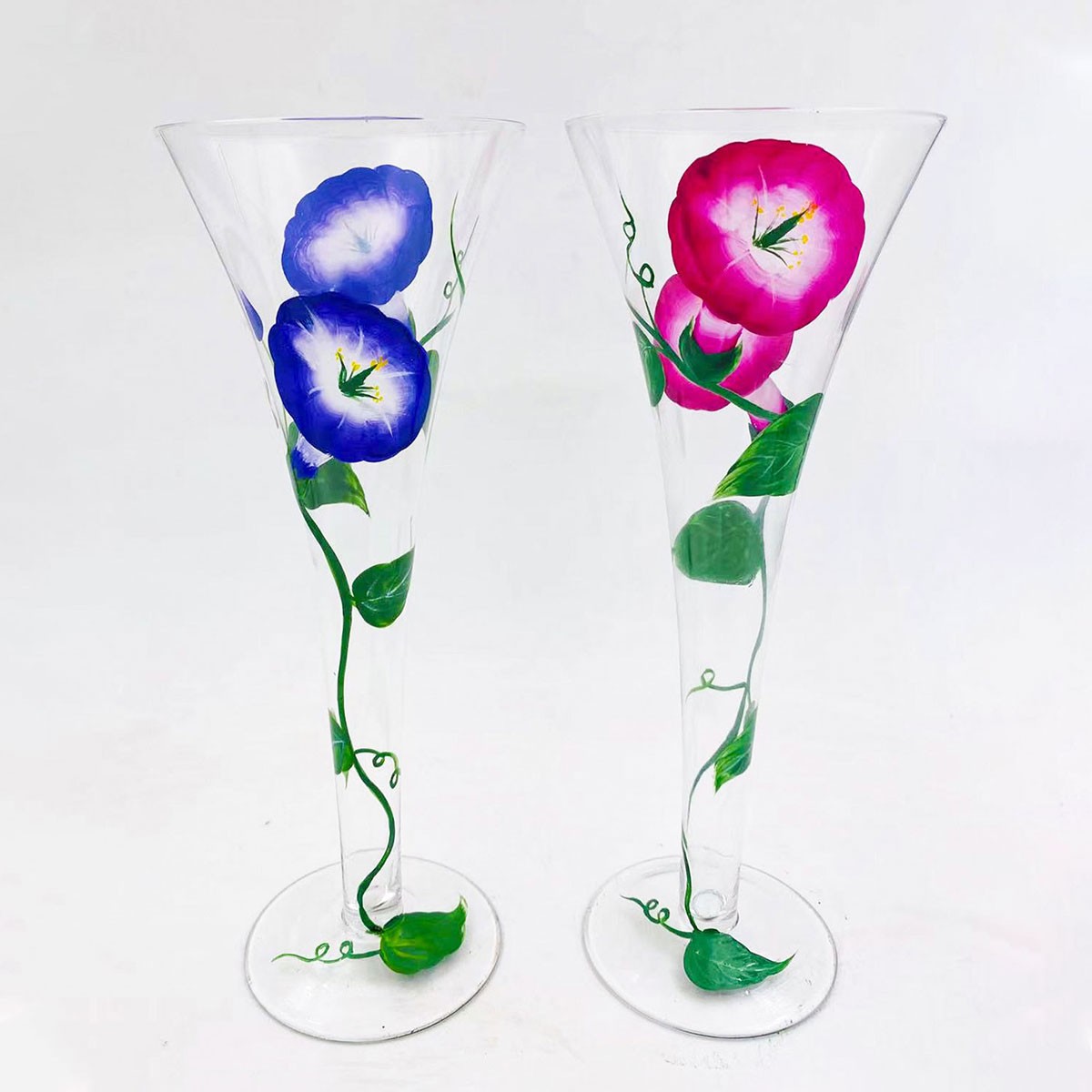 모닝 글로리 샴페인 컵 2 피스 세트