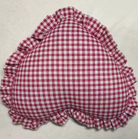Plaid love pillow
