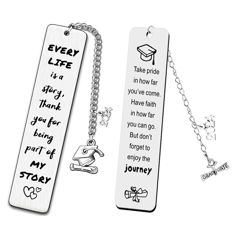 Marcador de acero inoxidable 2024 temporada de graduación marcador inspirador regalo del día del maestro de Acción de Gracias letras láser más logotipo