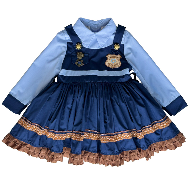 Judi Pantalones Niños Lolitacos Policía Ropa Niñas Primavera Verano Bebé Lolita vestido de cumpleaños