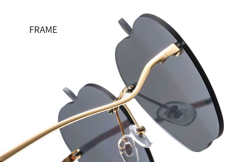 50g Weight Frameless Glasses Structure Sunglasses Classification PC, UV400 Protection, Gradient Tinted Lenses Lens Material Square Glasses Style Outdoor, Travel, Beach Occasion Apple Pattern All Seasons Season Unisex Gender Vacation, Novelty Style Vacation Novelty Apple PC UV400 Protection Gradient Tinted Lenses Square Frameless Women's Sunglasses 10