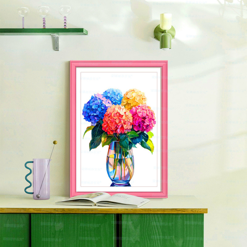 Mona Lisa rosa real hortenida nueva decoración floral simple bordado simple bordado de hilo hecho a mano image 2