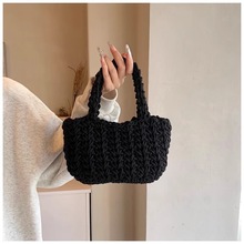 【店铺热销】ins渔网包包手工时尚新款慵懒手提包编织韩系女包夏