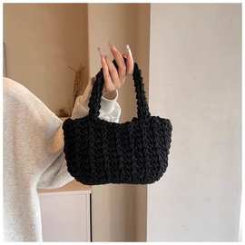 【店铺热销】ins渔网包包手工时尚新款慵懒手提包编织韩系女包夏