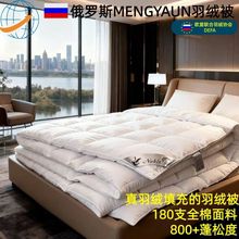 俄罗斯原装羽绒被95白鹅绒全棉加厚保暖冬被芯单人双人被子春秋被