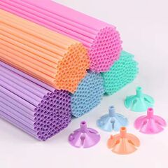 バルーントレーイチゴ花束包装材料ホワイトカラーバルーントレー管部品プラスチックバルーントレーポール