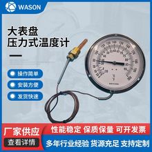 气体压力式工业用不锈钢温度计指针式大面径锅炉立式温度表123mm