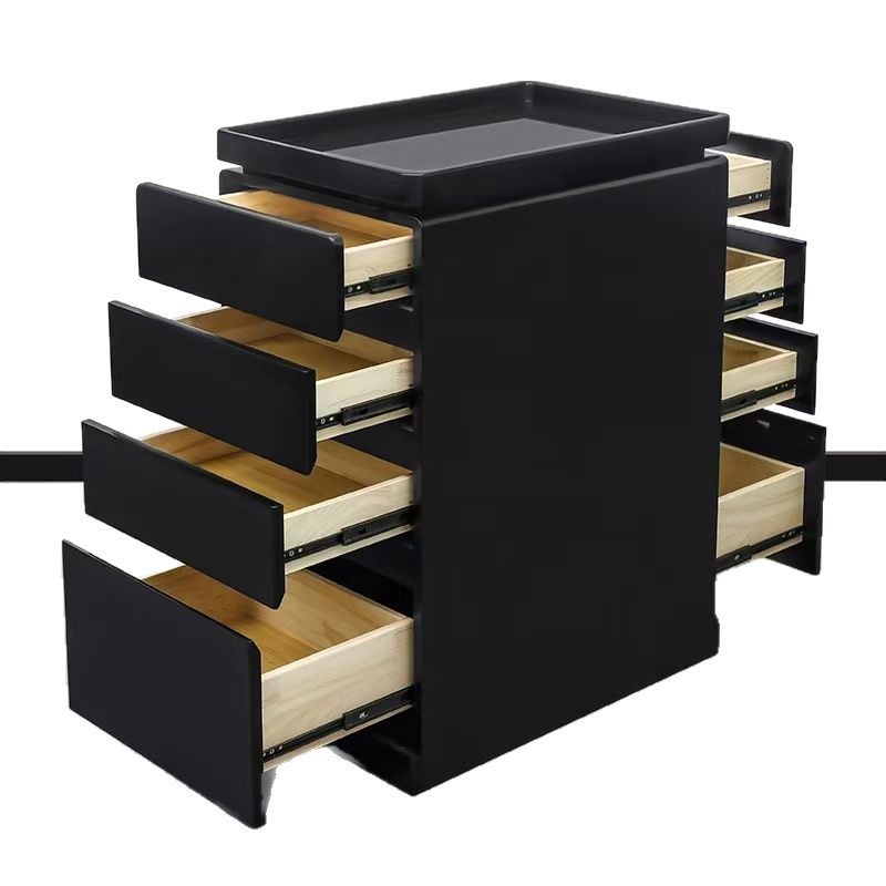 Gabinete de herramientas de moda barbería proceso de pintura de cocción multicapa armario de almacenamiento tipo cajón con lámpara de gran capacidad