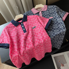 CHޢ��26�¿��ϻ��MӡŮʿ���|POLO���pɫƴɫ�����ϻ�Ůʿpolo��