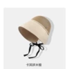 A standard large brim-[beige + khaki]