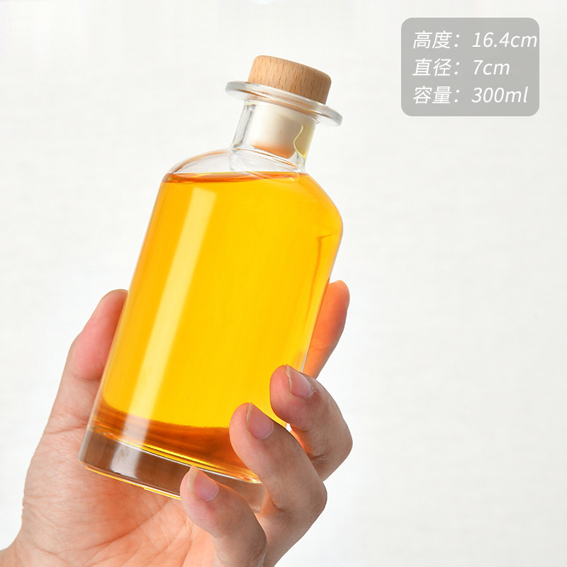 Botella de vino de fruta japonesa botella de vino pequeña botella vacía botella de vidrio NS viento sellado con tapa botella de bebida de vidrio