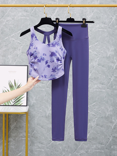 Yoga Wear Women's 2025 Short-Sleeve Athletic Fitness Pilates Training Top High-End Three-Piece Set