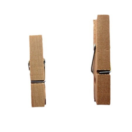 4,5 CM arte clip de madera color madera foto clip de madera mini papelería clip de almacenamiento al por mayor