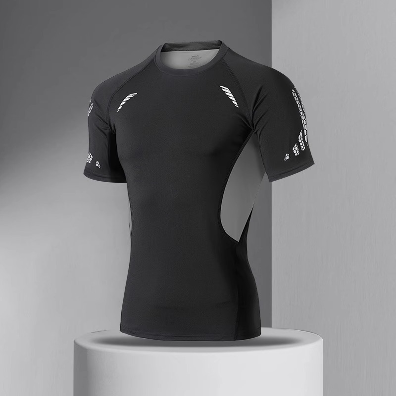 Camiseta de secado rápido, camiseta de sudor para hombres, traje de entrenamiento de baloncesto de mangas cortas, camiseta de carrera, camiseta deportiva, camiseta de bicicleta