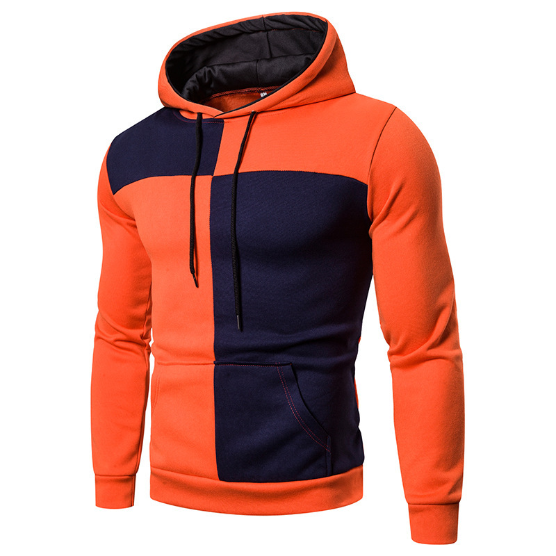 Men's Clothing autumn and winter new men's clothing creative splicing sleeve casual hooded men's sweatshirt W25_senzul.com