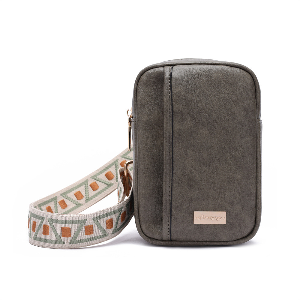 Prettyzys bolso de pecho para mujer bolso de mensajero de cuero PU de moda casual al por mayor bolso de teléfono móvil de viaje bolso de hombro