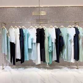 棉麻嘉彩25夏季新款时尚优雅知性女装品牌折扣直播实体店一手货源