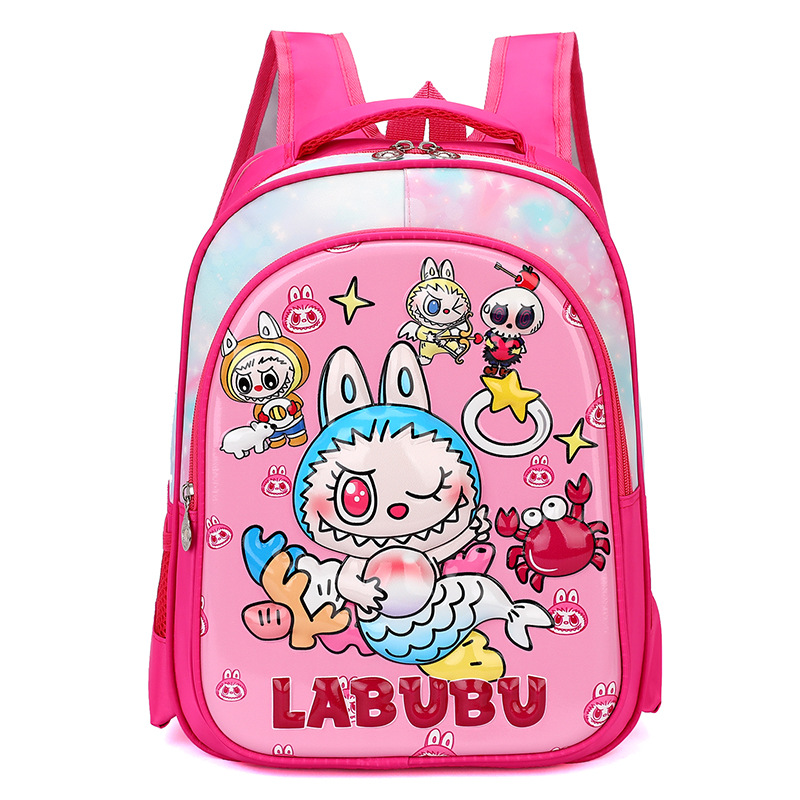 labubu mochila de hombro mochila de tela para niños mochila de jardín de infantes de gran capacidad coreana mochila de niños y niñas mochila de estudiantes