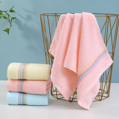Wholesale pure cotton towels 100% cotton home soft absorbent adult face towels gift set advertising towels logo