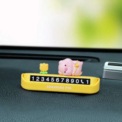 Tulip Pig Moving Car Phone Plate Car Number Plate Moving Card Truck Temporary Parking Number Transfer Plate