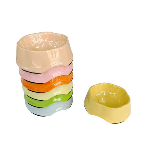 Dingzhi Pet Single Bowl Melamine Bowl Cat and Dog Bowl Dog Bowl Food Bowl Petal Bowl Cat Bowl Wholesale Pet Feeder Wholesale