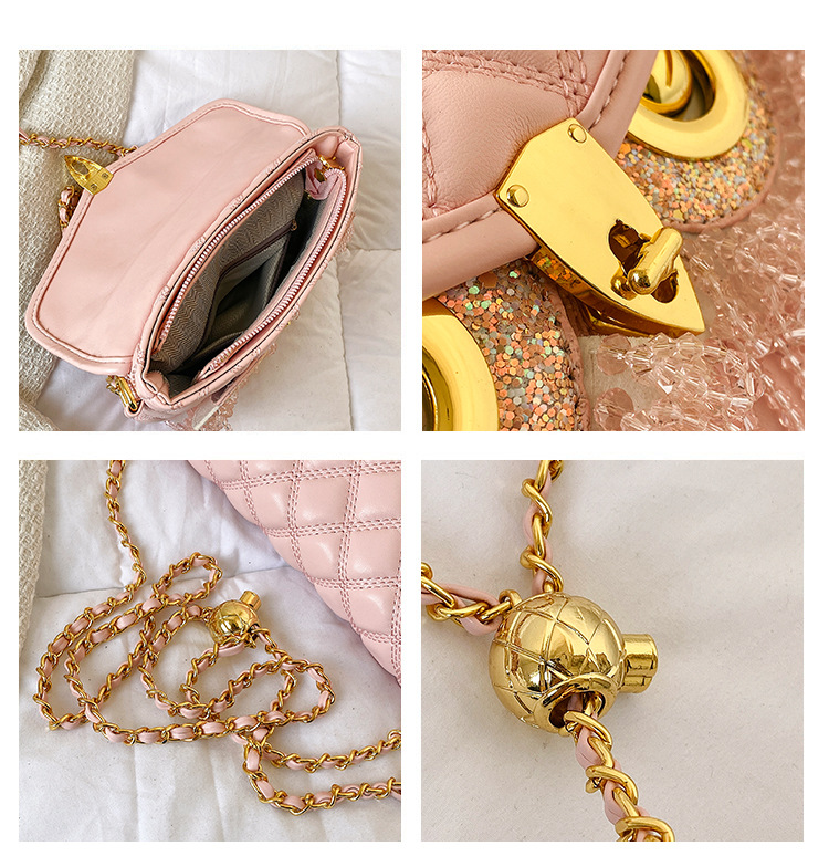 Syksyn ja talven uusi tekstuuri, raskaan teollisuuden muotoilu, trendikäs monikäyttöinen ketjulla varustettu tupsupöllö, naisten yksiolkainen olkalaukku_voghion.com