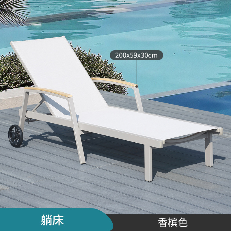 Silla de playa ajustable plegable al aire libre piscina impermeable y protector solar patio ocio al aire libre
